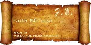 Faith Mónika névjegykártya